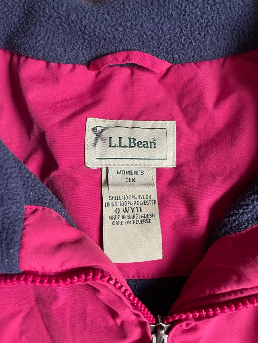 L.L. Bean Women’s 3X Pink Fleece-Lined Zip Vest Outdoor Casual Plus Size - Picture 2 of 4